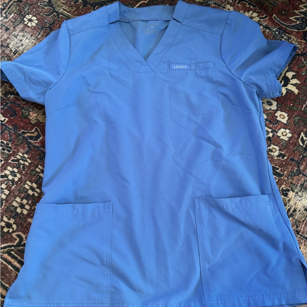 Jaanuu Relaxed 3 Pocket Top in Ceil Blue